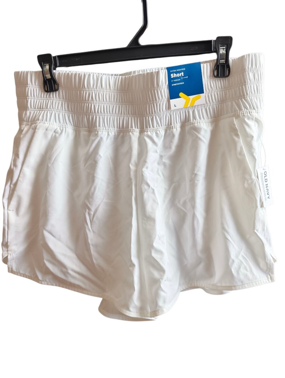 Old Navy White Women's Elastic-Waist Athletic Shorts